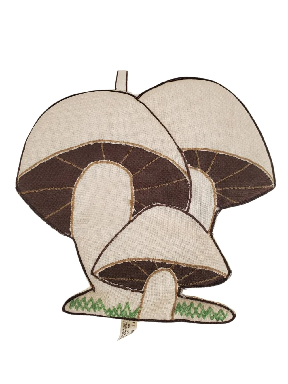 VINTAGE 70s Hallie St. Mary Mushroom Potholder. Like New.